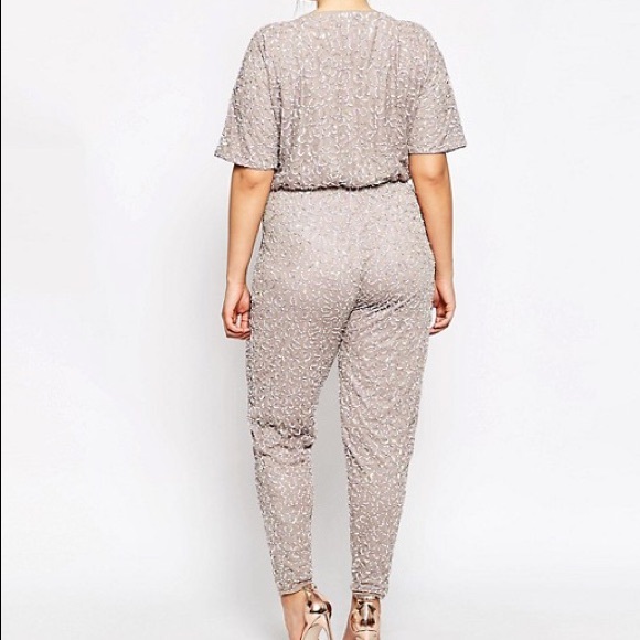ASOS Premium Kimono Sequin Jumpsuit - Picture 2 of 5